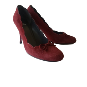 STUART WEIZTMAN BURGUNDY SUEDE PUMP HEEL SHOE SIZE 8M